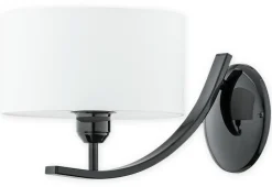 Sklep Kaja Kinkiet z czarną połyskującą oprawą O2870 K1 CZA + BIA | Kaja