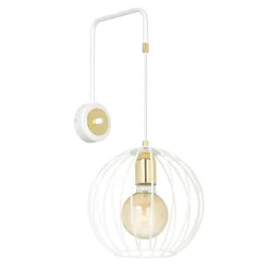 Sklep Kaja Kinkiet z drucianym kloszem w kolorze m 145/K1 | Kaja Oświetlenie