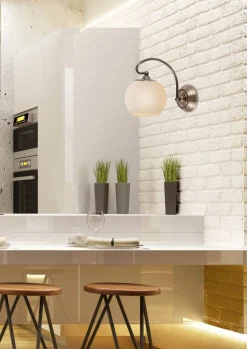 Sklep Kaja Kinkiet z kloszem w stylu retro glamour 21-69344 ORBIT | Kaja