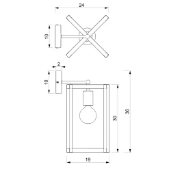 Sklep Kaja Kinkiet z metalową ramką, w stylu loftowym MLP8561 z serii ARNOLD | Kaja Oświetl