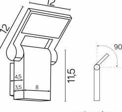 Sklep Kaja Kinkiet z regulowanym kątem świecenia 11701 DG z serii NEO | Kaja Oświetlenie
