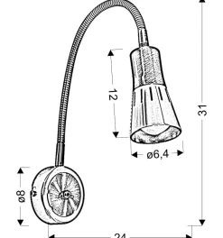 Sklep Kaja Kinkiet z regulowanym ramieniem 91-84470 ARENA | Kaja Oświetlenie