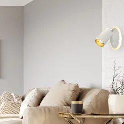 Sklep Kaja Kinkiet z tubą i ledem na tarczy LP-0612/1WS WH PARMA | Kaja