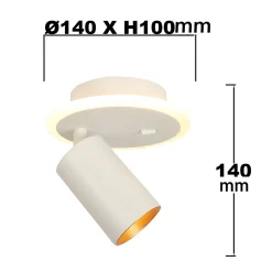 Sklep Kaja Kinkiet z tubą i ledem na tarczy LP-0612/1WS WH PARMA | Kaja