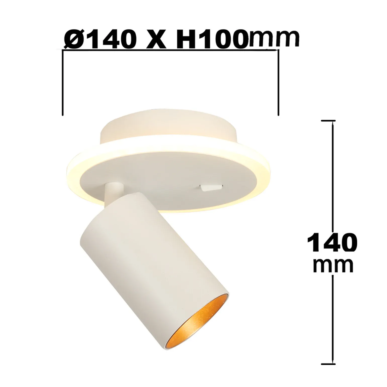Sklep Kaja Kinkiet z tubą i ledem na tarczy LP-0612/1WS WH PARMA | Kaja