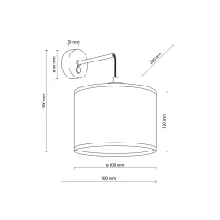 Sklep Kaja Kinkiet z włącznikiem, idealny do sypialni TK 6858 JUTA | Kaja