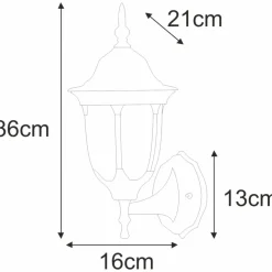 Sklep Kaja Kinkiet zewnętrzny elewacyjny K-5007A/N CZ VASCO | Kaja Oświetlenie