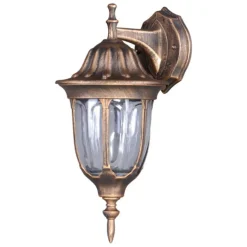 Sklep Kaja Kinkiet zewnętrzny K-5007A/N DOWN CZARNY/ZŁOTY VASCO | Kaja