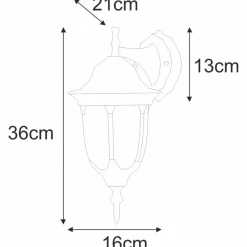 Sklep Kaja Kinkiet zewnętrzny K-5007A/N DOWN CZARNY/ZŁOTY VASCO | Kaja