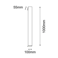 Sklep Kaja Kinkiet zewnętrzny LED - antracyt 100cm 3000K ANT 9923 HIKONE | Kaja