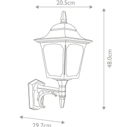 Sklep Kaja Kinkiet zewnętrzny, na jedną żarówkę CP1-BLACK z serii CHAPEL