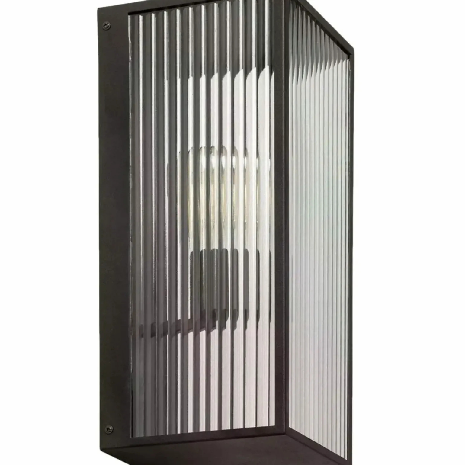 Sklep Kaja Kinkiet zewnętrzny ryflowane szkło ABR-KZM-E27 GARDENA MODERNO | Kaja