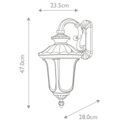 Sklep Kaja Kinkiet zewnętrzny w czarnym kolorze CC2-S-BK z serii CHICAGO