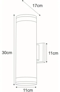 Sklep Kaja Kinkiet zewnętrzny w kształcie tuby K-8015C WELLA | Kaja Oświetlenie