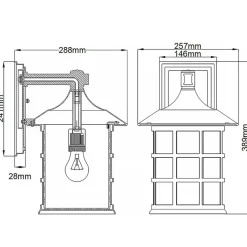 Sklep Kaja Klasyczna lampa naścienna, kinkiet HK-FREEPORT2-L-TBK z serii FREEPORT