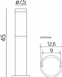 Sklep Kaja Klasyczna lampa ogrodowa z dużym gwintem ST 022-450 BL z serii INOX | Kaja Oświe