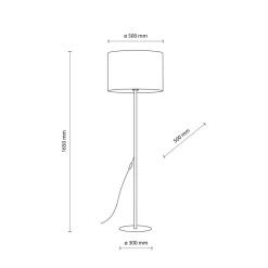 Sklep Kaja Klasyczna lampa stojąca z jutowym abażurem TK 16012 EARTH | Kaja