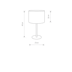 Sklep Kaja Klasyczna lampa stołowa z tkaninowym abażurem 9301 | Kaja Oświetlenie
