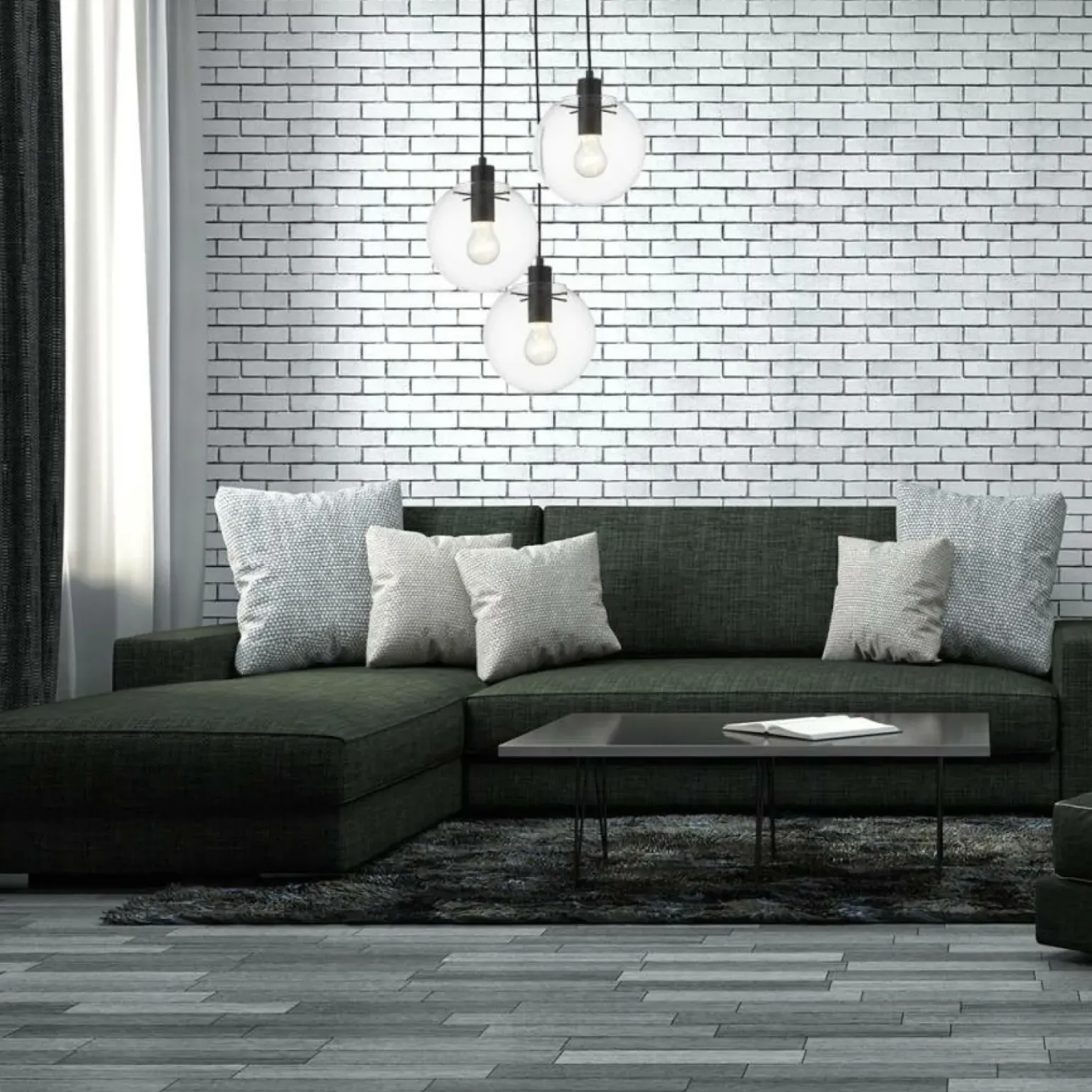 Flash Sale Klasyczna lampa wisząca do salonu LP-004/3P BK PUERTO | Kaja Żyrandole Nowoczesne