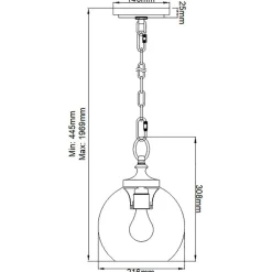 Sklep Kaja Klasyczna lampa wisząca, mosiądz FE-TABBY-P-S-BB z serii TABBY