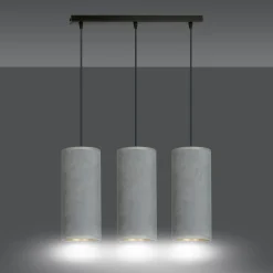 Sklep Kaja Klasyczna lampa wisząca z szarymi abażurami 1060/3 BENTE | Kaja