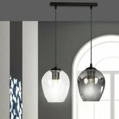 Online Klasyczna lampa wisząca z nieregularnymi kloszami 682/2 ISTAR | Kaja Żyrandole Nowoczesne