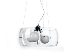 Fashion Klasyczna lampa wisząca z szerokim kloszem AZ0846 COSMO CLEAR | Kaja Żyrandole Nowoczesne