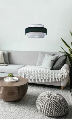 Sklep Kaja Klasyczna lampa wisząca z podwójnym abażurem K-5171 z serii ETELA