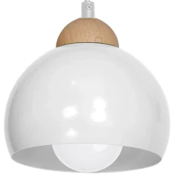 Cheap Klasyczna lampa wisząca z drewnianym elementem MLP6440 z serii DAMA | Kaja Oświe Żyrandole Nowoczesne