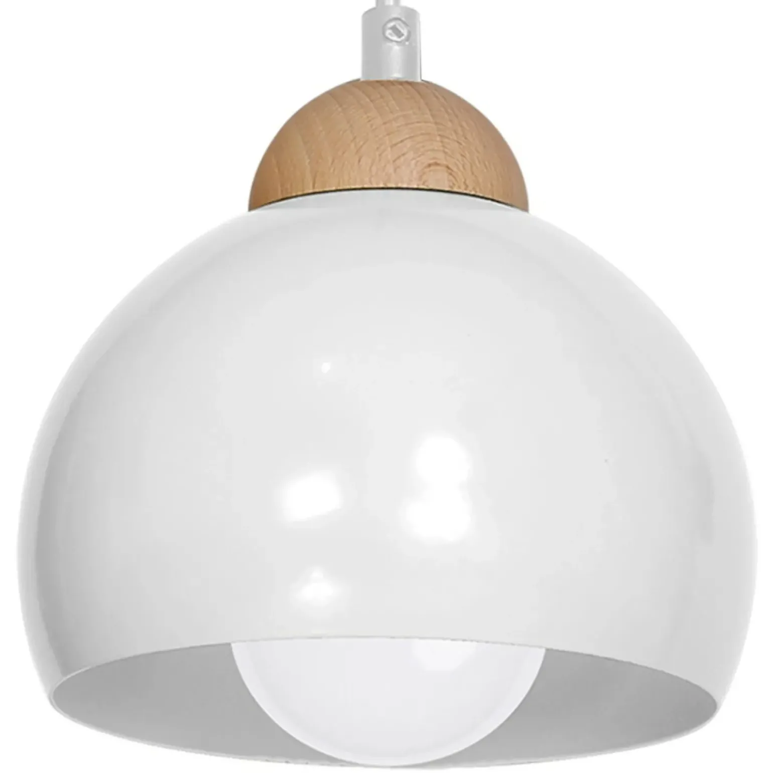 Cheap Klasyczna lampa wisząca z drewnianym elementem MLP6440 z serii DAMA | Kaja Oświe Żyrandole Nowoczesne