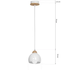 Cheap Klasyczna lampa wisząca z drewnianym elementem MLP6440 z serii DAMA | Kaja Oświe Żyrandole Nowoczesne