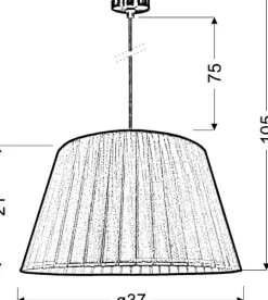 Sklep Kaja Klasyczna lampa z plisowanym abażurem 31-27122 TIZIANO | Kaja
