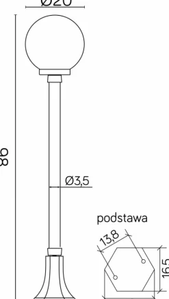 Sklep Kaja Klasyczna oprawa oświetleniowa K 5002/2/KP 200 z serii KULE CLASSIC | Kaja Oświe