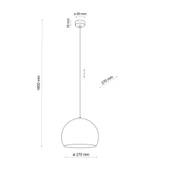 Best Klasyczna, pojedyncza lampa wisząca TK 10171 ZOE BROWN | Kaja Żyrandole Nowoczesne