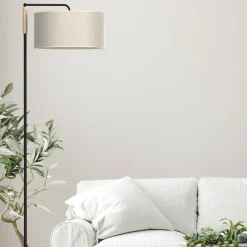 Sklep Kaja Klasyczna, prosta lampa podłogowa z abażurem MLP7454 ATLANTA | Kaja