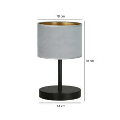 Sklep Kaja Klasyczna, prosta lampka nocna z abażurem 1050/LN1 HILDE | Kaja