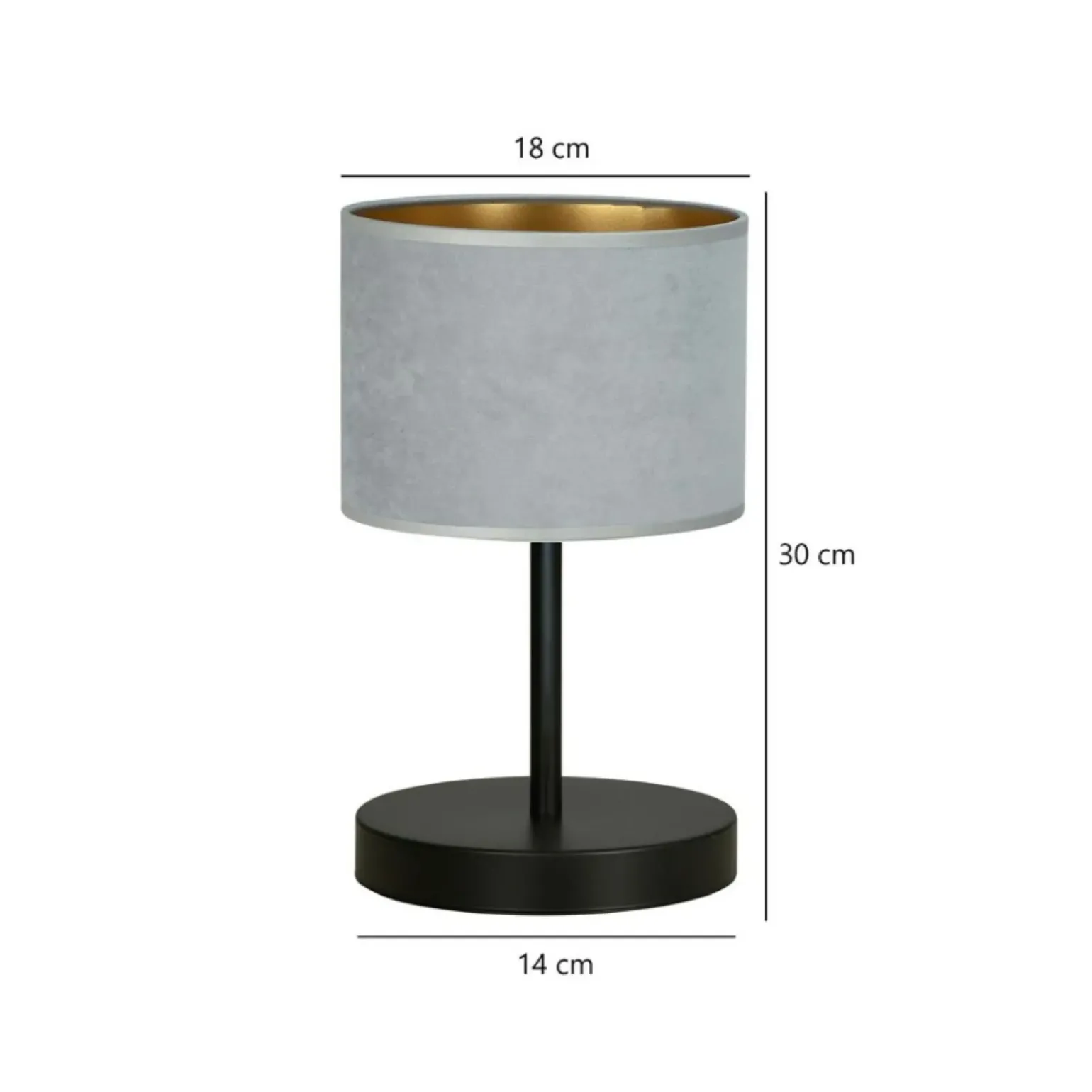 Sklep Kaja Klasyczna, prosta lampka nocna z abażurem 1050/LN1 HILDE | Kaja