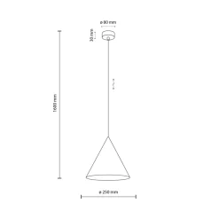 Best Klasyczna, stożkowa lampa wisząca ⌀25cm TK 6630 CONO | Kaja Żyrandole Nowoczesne