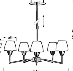 Sklep Kaja Klasyczna, stonowana lampa sufitowa 35-10646 TOGO | Kaja Oświetlenie