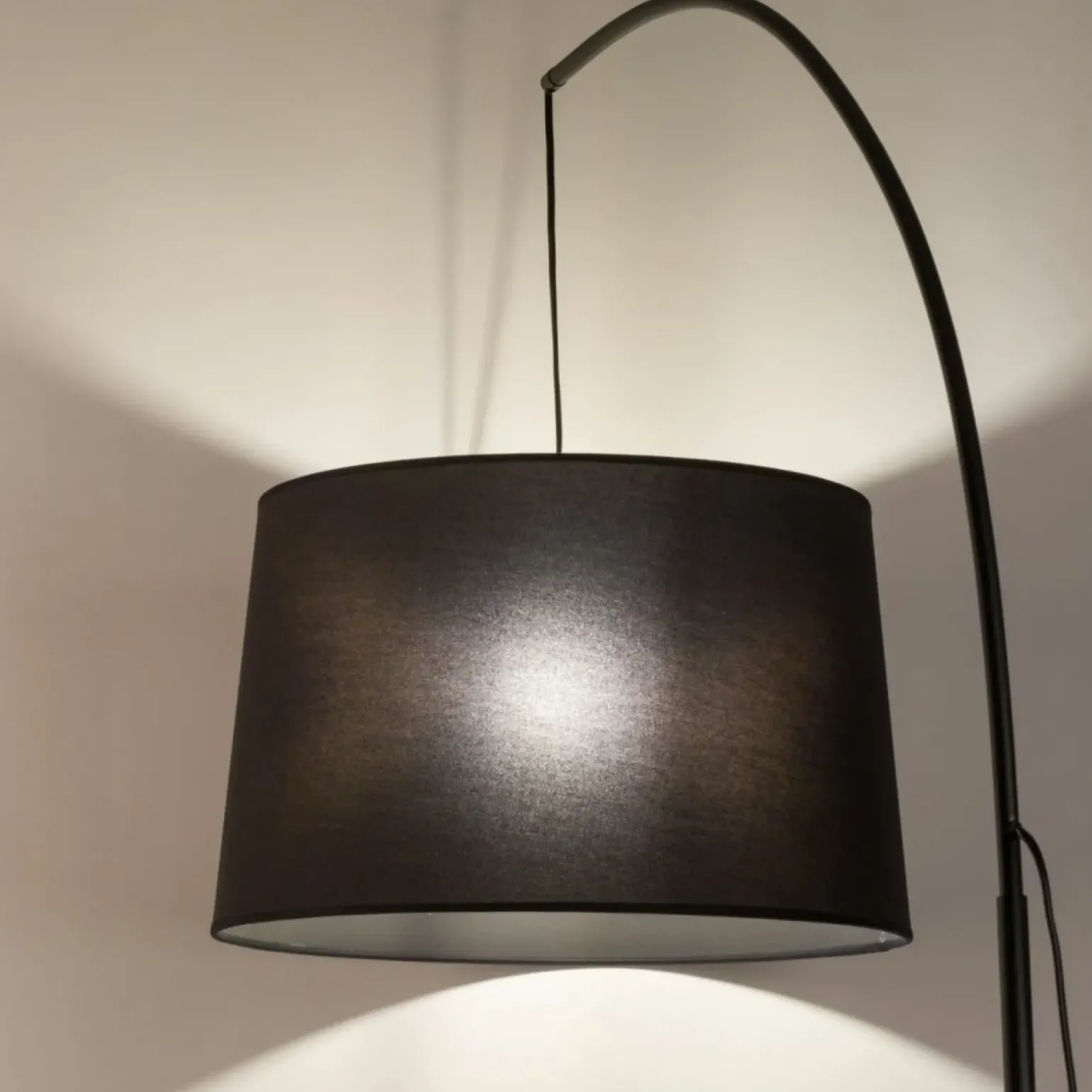 Sklep Kaja Klasyczna, łukowa lampa stojąca z abażurem TK 5417 ORTA | Kaja