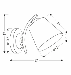 Sklep Kaja Klasyczny kinkiet ścienny, czarna oprawa 21-22615 z serii GRECO | Kaja Oświetlen