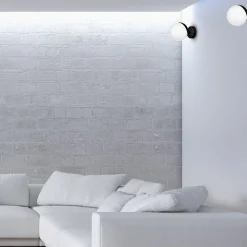 Sklep Kaja Klasyczny kinkiet ścienny z czarną oprawą MLP8854 z serii SFERA | Kaja Oświetlen