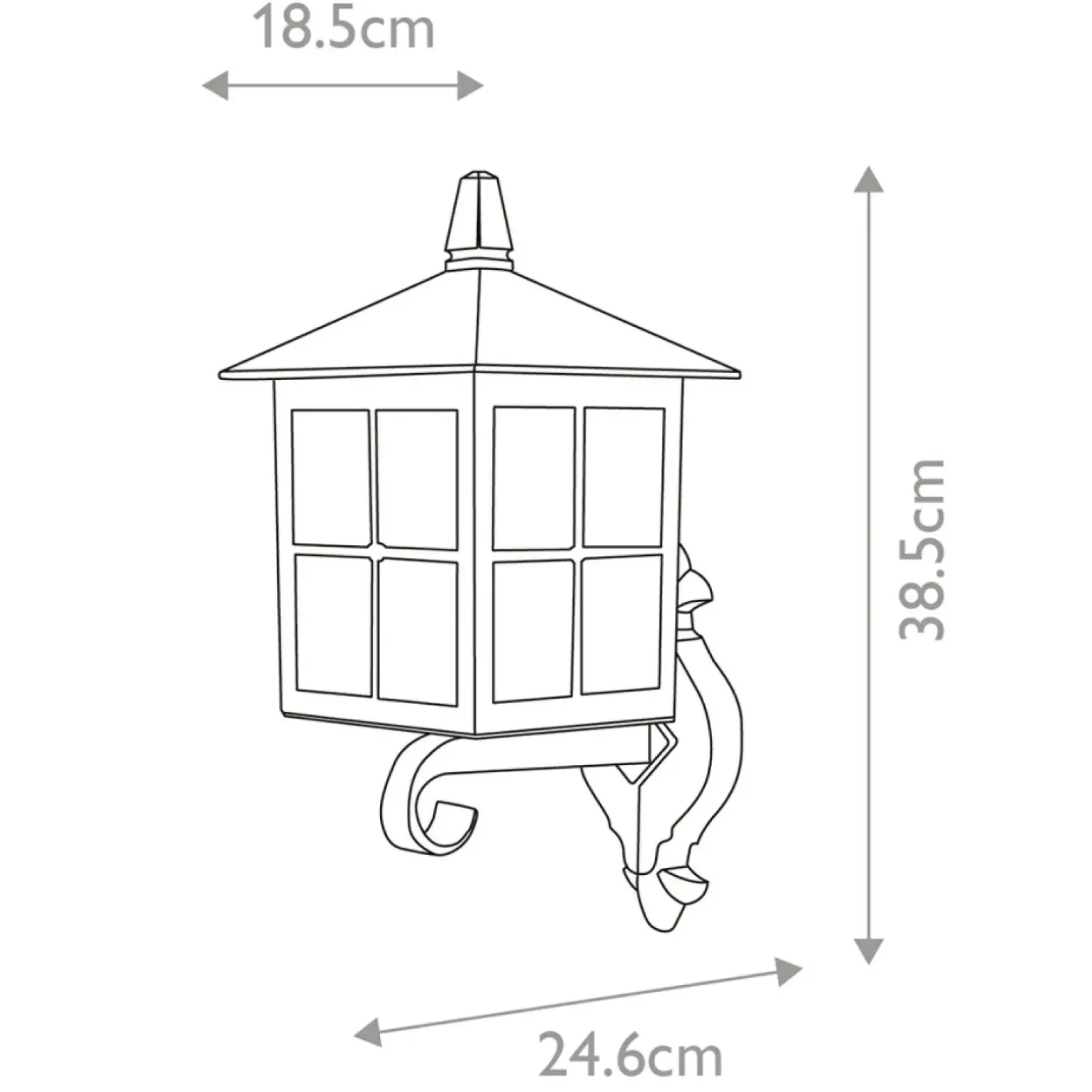 Sklep Kaja Klasyczny kinkiet elewacyjny, na E27 BL17-BLACK z serii WINCHESTER