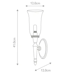 Sklep Kaja Klasyczny kinkiet w kolorze niklu BATH-DRYDEN2-PN z serii DRYDEN