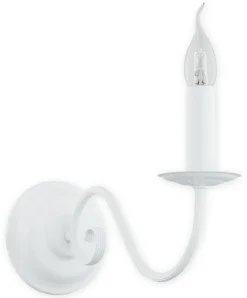 Sklep Kaja Klasyczny kinkiet w kolorze bieli O2890 K1 BIA | Kaja Oświetlenie