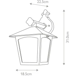 Sklep Kaja Klasyczny kinkiet zewnętrzny BL2-BLACK z serii YORK