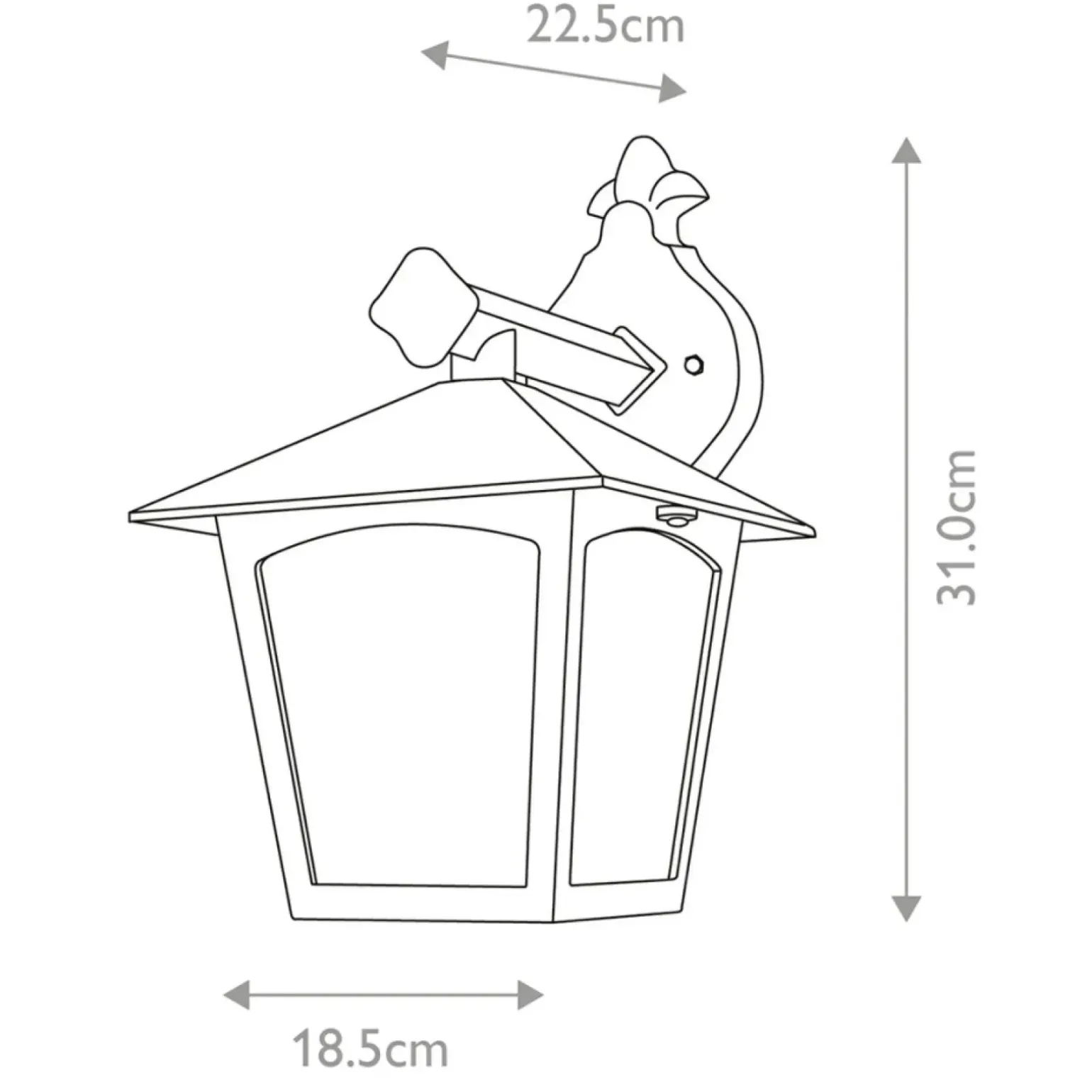 Sklep Kaja Klasyczny kinkiet zewnętrzny BL2-BLACK z serii YORK