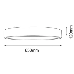 Sklep Kaja Klasyczny plafon z czarną ramką ⌀65cm ANT 1156 BUNGO | Kaja