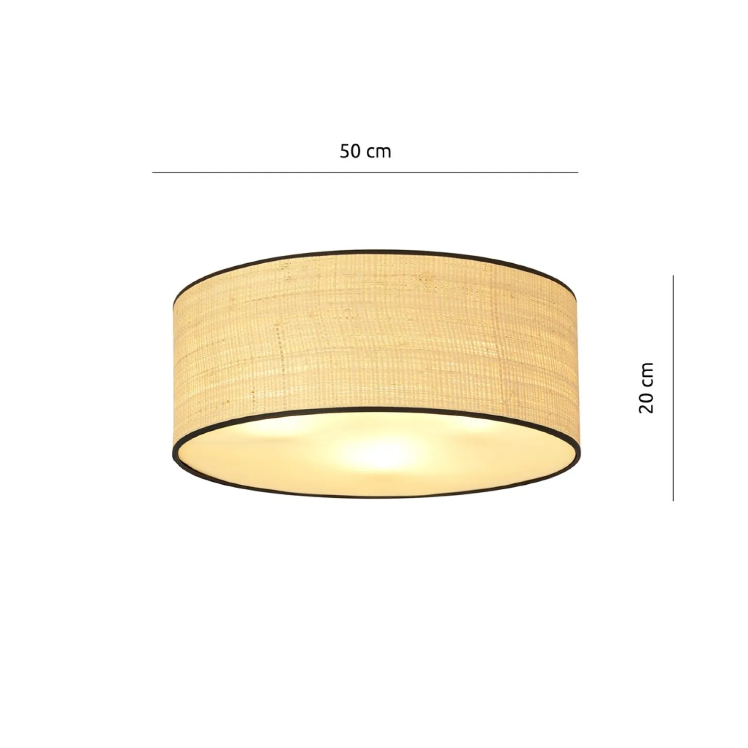 Sklep Kaja Klasyczny plafon z rattanowym abażurem 1149/3 ASTON | Kaja Oświetlenie