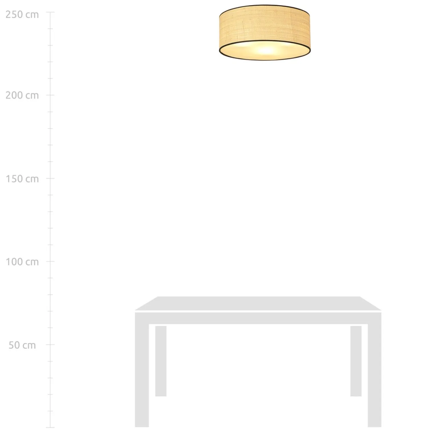 Sklep Kaja Klasyczny plafon z rattanowym abażurem 1149/3 ASTON | Kaja Oświetlenie